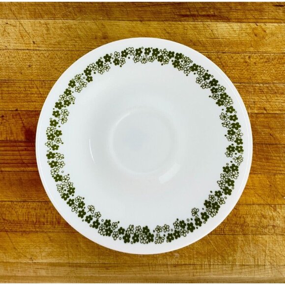 Vintage Corelle Spring Blossom/Crazy Daisy Cups & Saucers Set Of 8 Green Floral - Picture 5 of 12